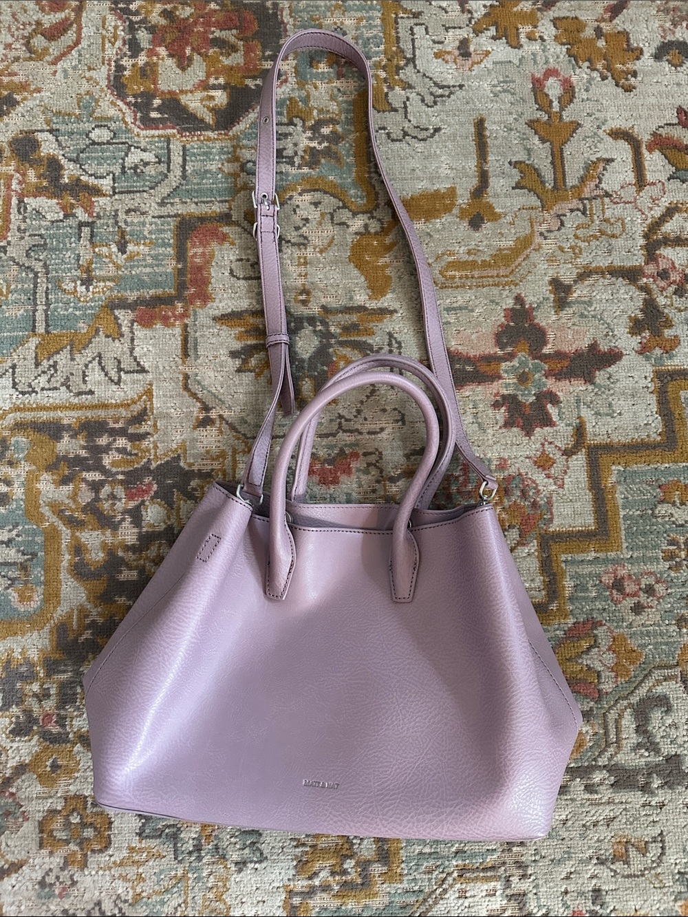 Matt & Nat Lavender Shoulder Tote with Adjustable Strap - Picture 1 of 8
